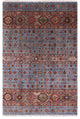 Super Kazak Khorjin Hand Knotted Wool Rug 4' 1" X 5' 10" - Q12511