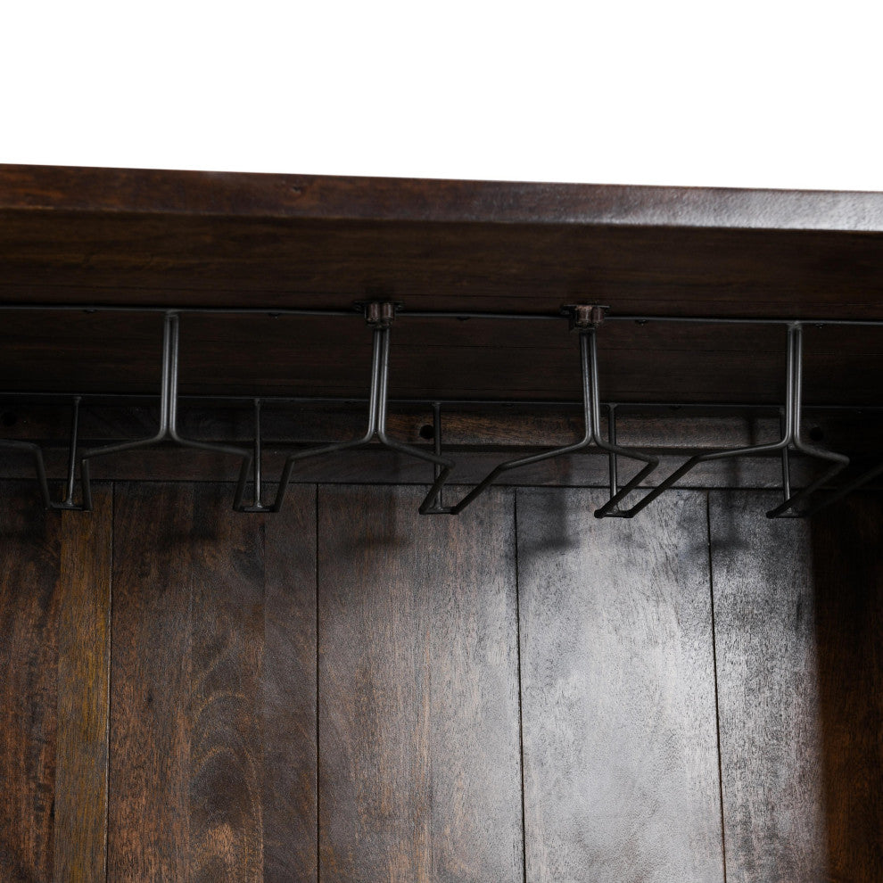 Vivienne Mango Wood Wine Cabinet by Kosas Home, Brown