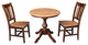 30" Round Top Pedestal Table - With 2 Chairs