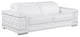 Oliver Genuine Leather Sofa, White