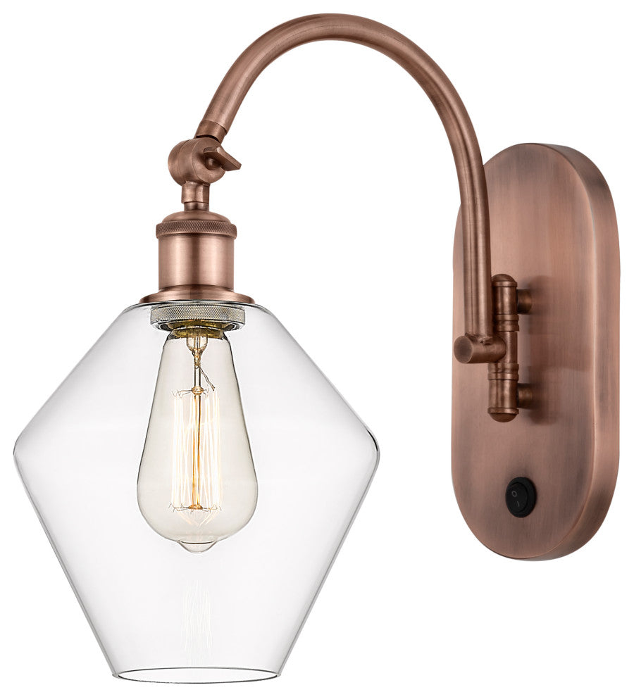 Innovations 518-1W-AC-G652-8-LED 1-Light Sconce, Antique Copper