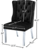 Suri Velvet Upholstered Dining Chair, Black