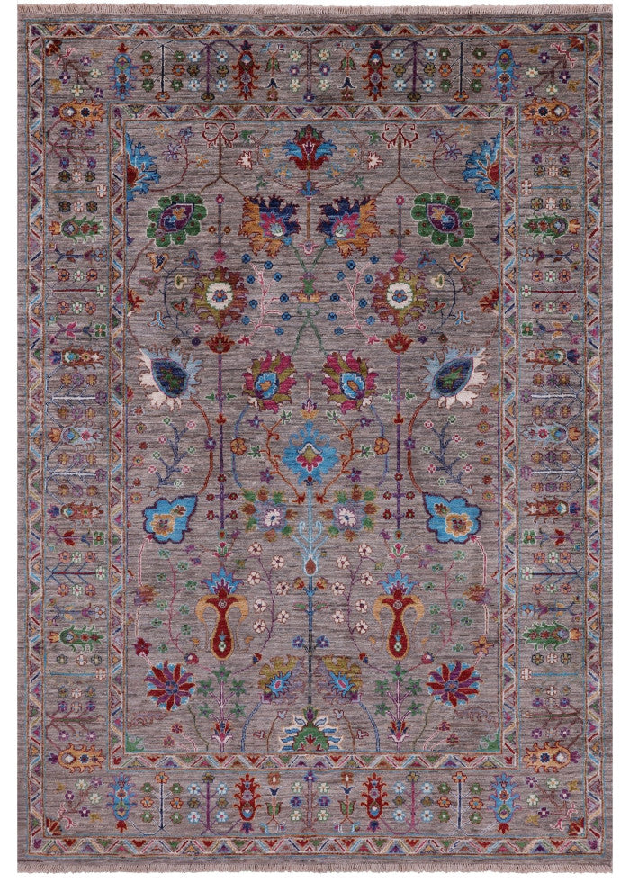 5' 7" X 7' 10" Persian Tabriz Handmade Wool Rug Q9841