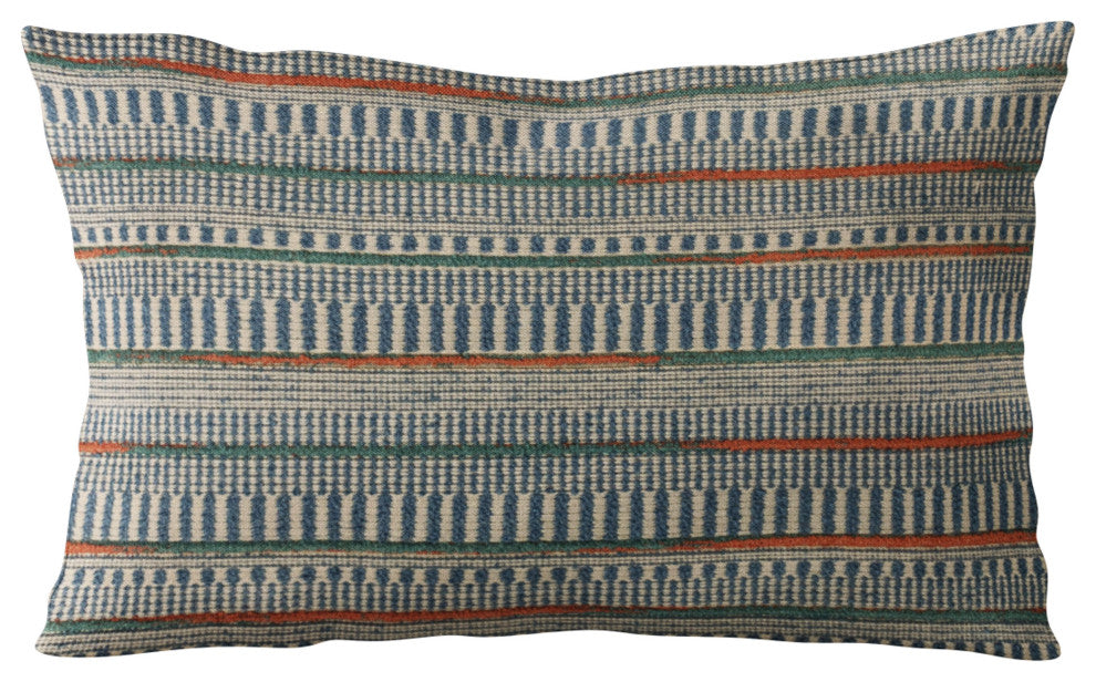 Plutus Blue Lane Stripe Luxury Throw Pillow, 20"x30"