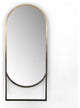 Dawson Floor Mirror, Ombre Brass