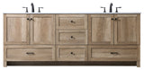 60" Double Bathroom Vanity, Natural Oak, 84