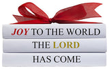 Decorative Books - Quote Book Stack - "Joy to the World"