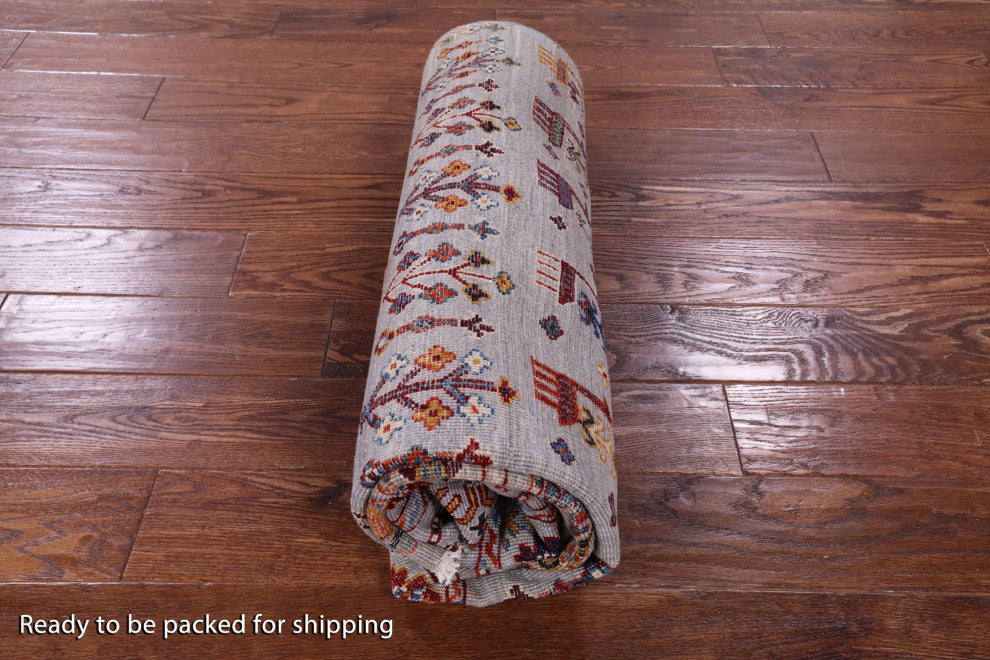 5' 0" X 6' 9" Tribal Persian Gabbeh Handmade Wool Rug Q11130