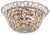 Chrome Frame, Clear Crystal Flushmount