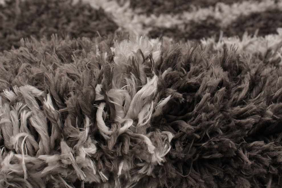 eCarpetGallery Shag Area Rug, Dark Grey, 5'3" x 7'3"
