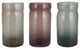 Glass Vase ,Multicolor, Assortment Of 3