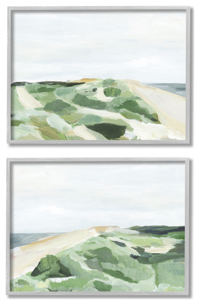 Ocean Coastline Greenery Beach,14 x 11