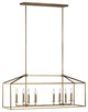 Perryton 8-Light Island Pendant, Satin Brass