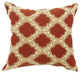 Benzara BM131629 Small Pillow With pattern Fabric, Red Finish, Set of 2