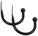 Steel Curtain Holdbacks, Bronze, Set of 2