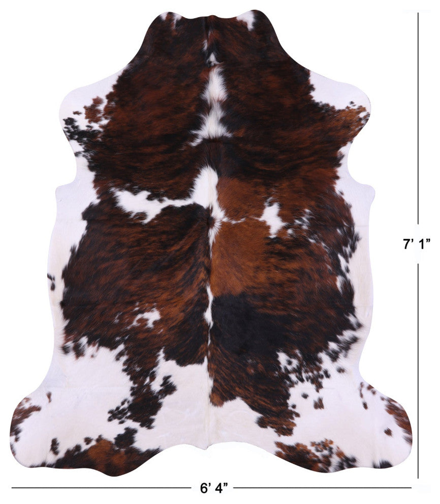 7' 1" X 6' 4" Natural Cowhide Rug C2402