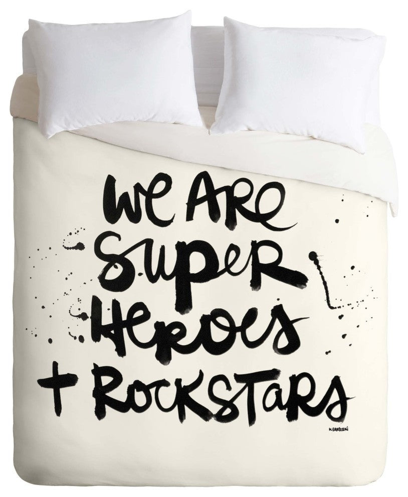 Deny Designs Kal Barteski Superheroes Duvet Cover - Lightweight