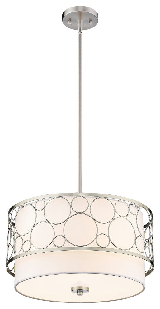 Zlite 197-17BN 3-Light Pendant, White
