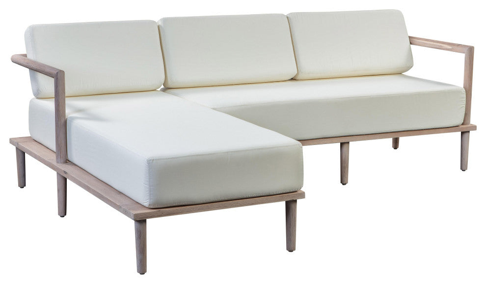 TOV Furniture Emerson Cream Outdoor Sectional - LAF