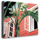 34" Coastal Green Tropical Leaves Giclee Wrap Canvas Wall Art