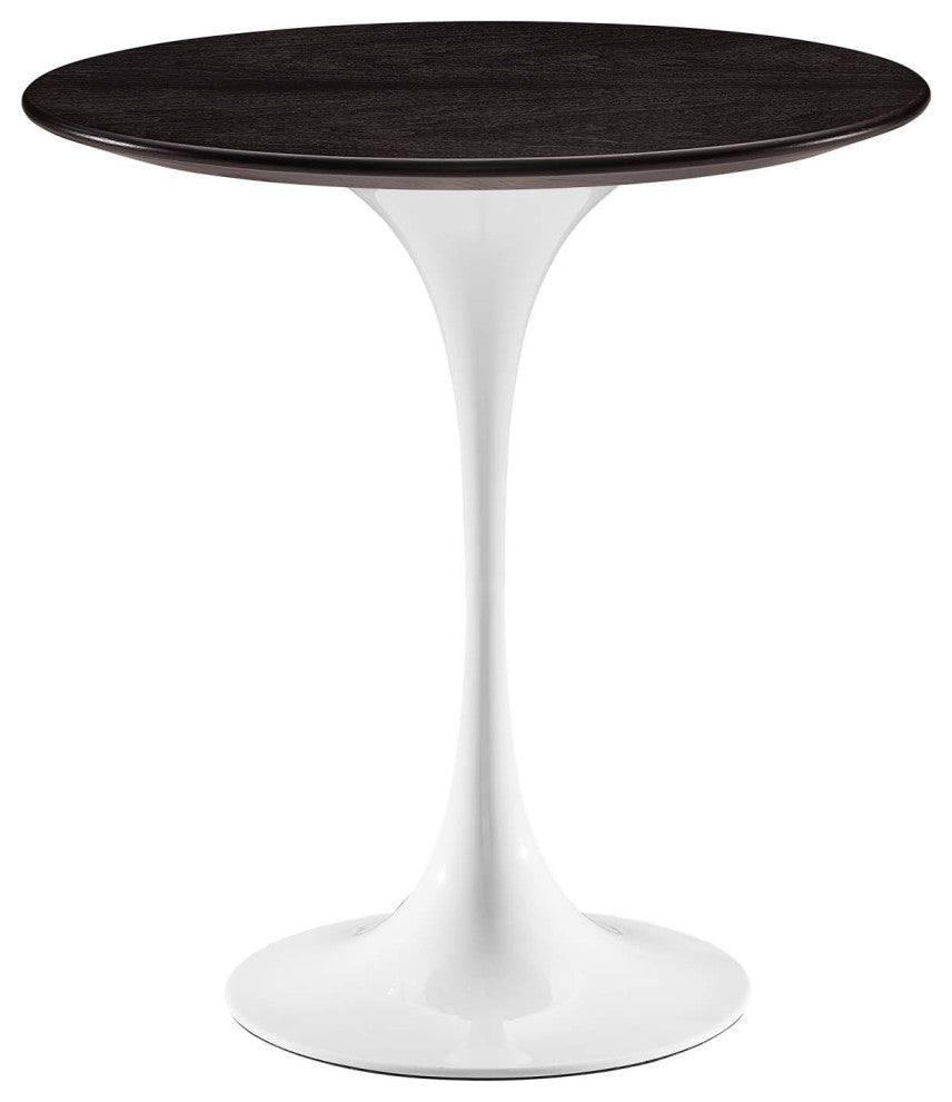Sofa Side Table, Round, Walnut White, Metal, Modern, Lounge Hotel Hospitality