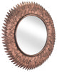Bronze Leaf Round Mirror