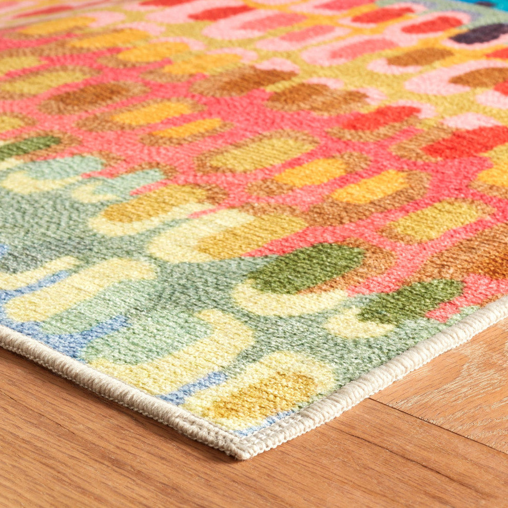 Dash & Albert Paint Chip Multi Machine Washable Rug, Multi, 6' x 9'