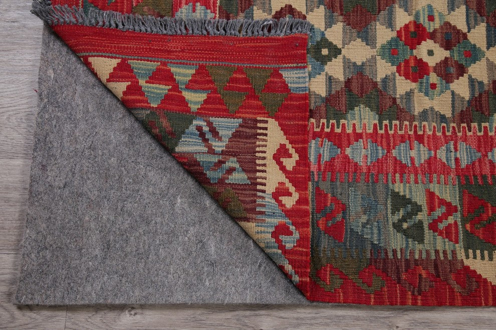 Kilim Turkish Flat-Woven Southwestern Oriental Traditional Area Rug, 3'11"X2'7"