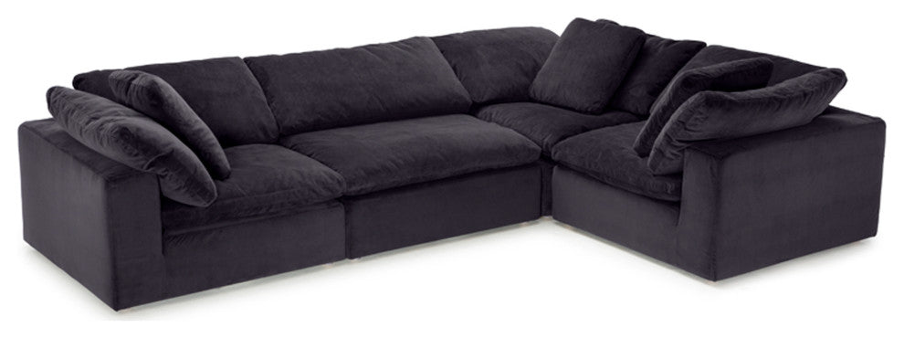 Seatcraft Heavenly, Black, 4-Piece L-Sectional