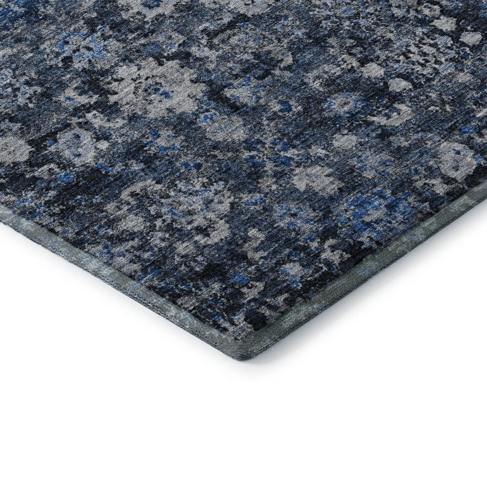 Premium Machine Washable Mayfield AMF651 Blue 2'6" x 3'10" Rug
