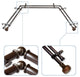 Ornament Bay Window Double Curtain Rod, Cocoa