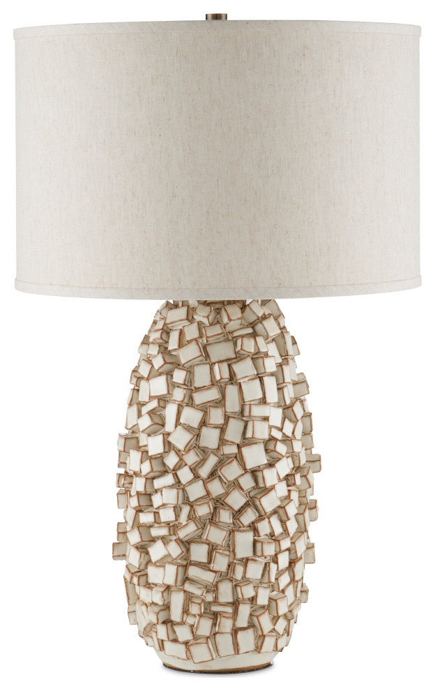 Sugar Cube Ivory Table Lamp