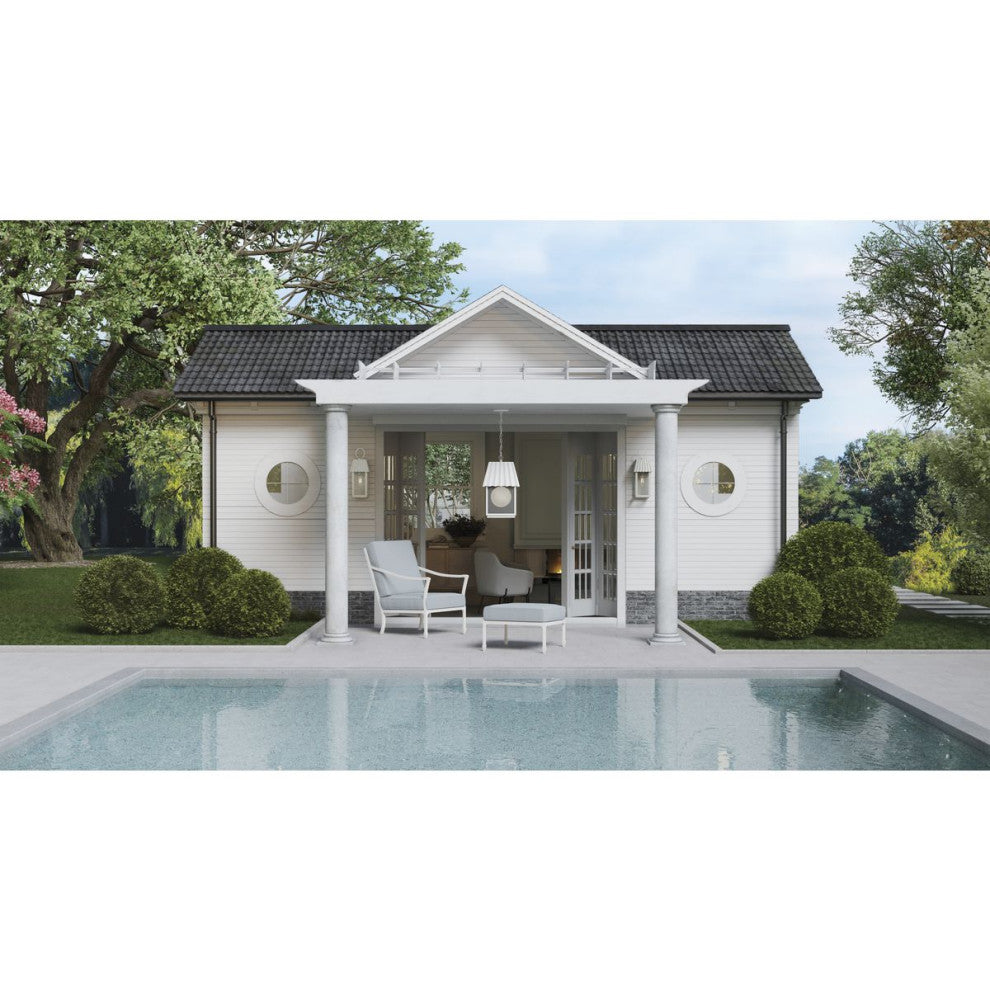 POINT DUMEÂ® Hook Pond Shelter White Outdoor Hanging Lantern