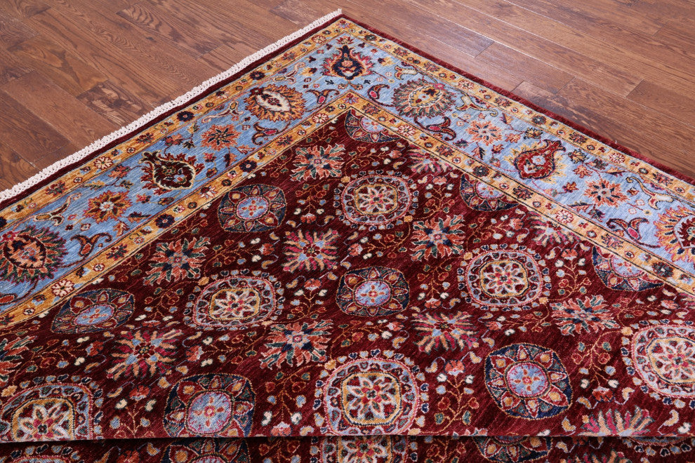 Hand-Knotted Persian Tabriz Wool Rug 9' 0" X 11' 10" - Q12910