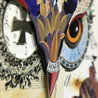 The Wisest Owl Dimensional Collage Wall Art Under Glass