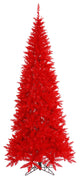 7.5'X40" Red Slim Fir Tree 1238T