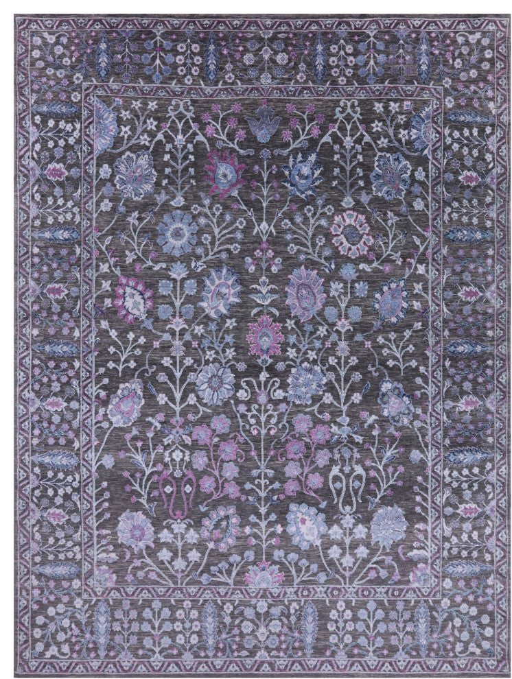 Persian Wool and Silk Hand Knotted Rug 8' 0" X 10' 10" Q6941