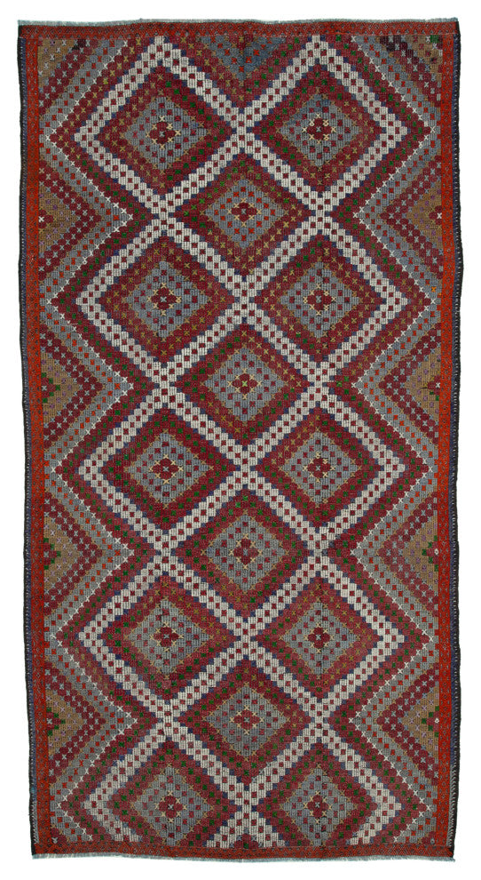 Rug N Carpet - Handmade Oriental 6' 0'' x 11' 4'' Contemporary Wool Kilim Rug