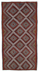 Rug N Carpet - Handmade Oriental 6' 0'' x 11' 4'' Contemporary Wool Kilim Rug