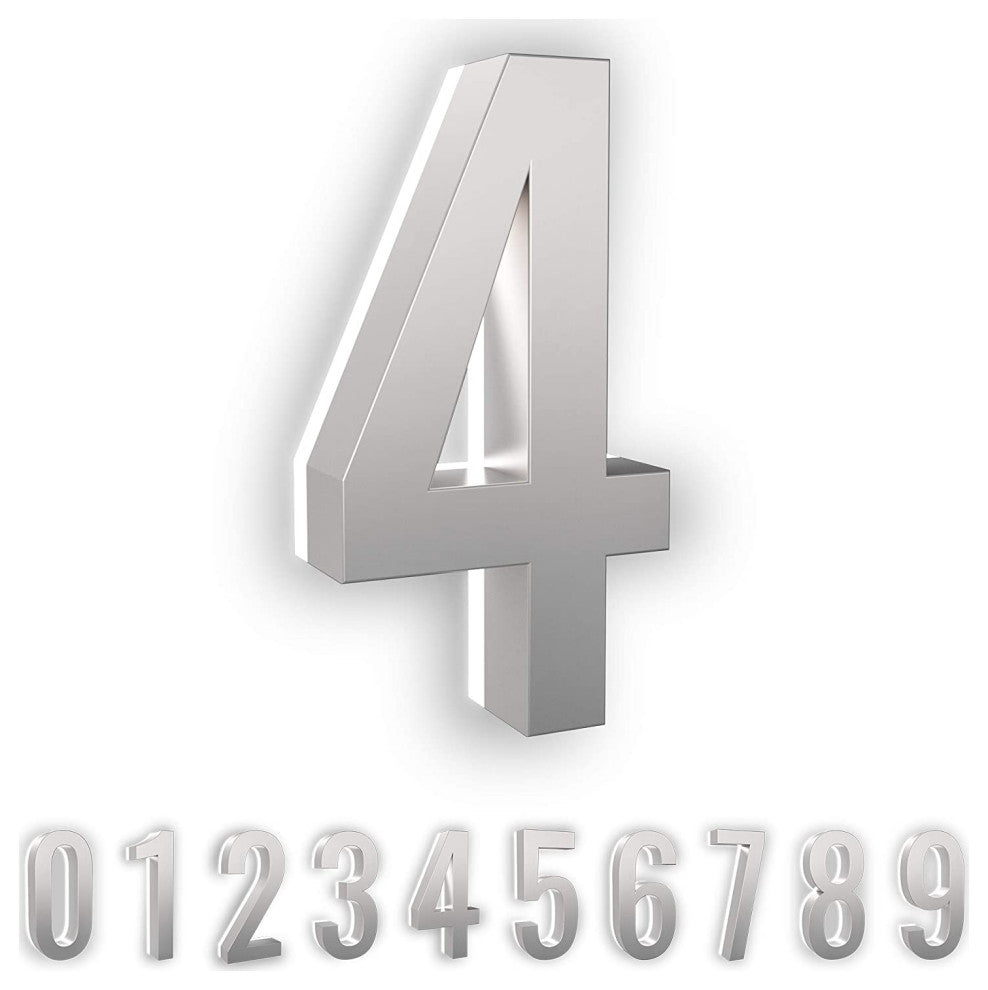 5 in ABS Backlit LED Floating Address Number, Up-Scale Modern Look LumaNumbers,