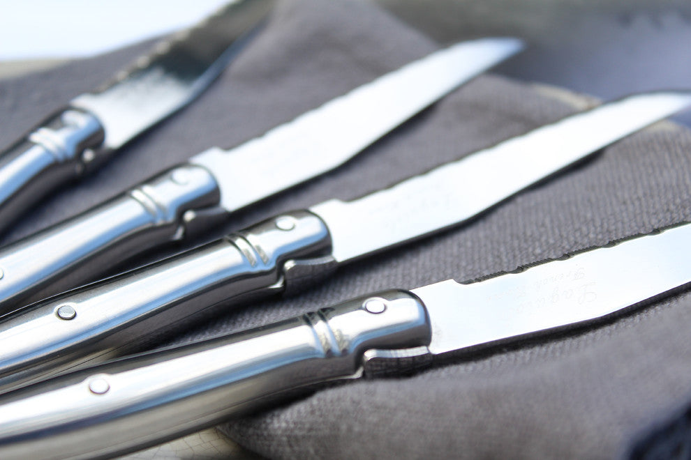 Laguiole Stainless Steel Steak Knives, Set of 4