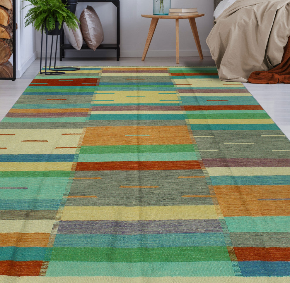 Winchester Kilim Nafi Rust/Ivory Rug, 6'8x9'10