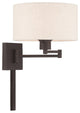 Livex Lighting Bronze 1-Light Swing Arm Wall Lamp