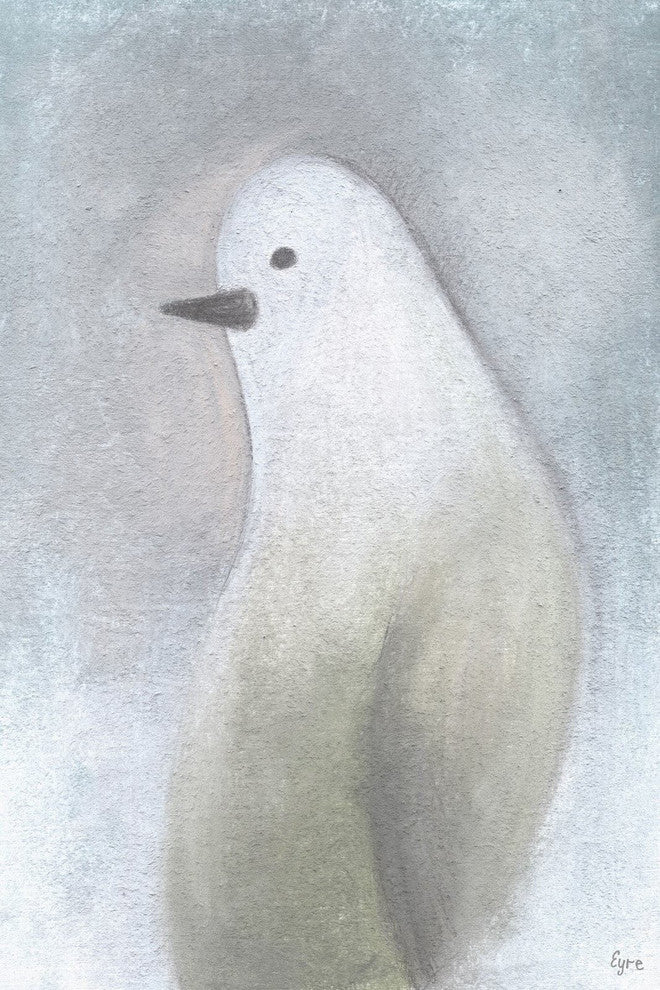 "Snow Bird" Painting Print on Wrapped Canvas, 24"x36"