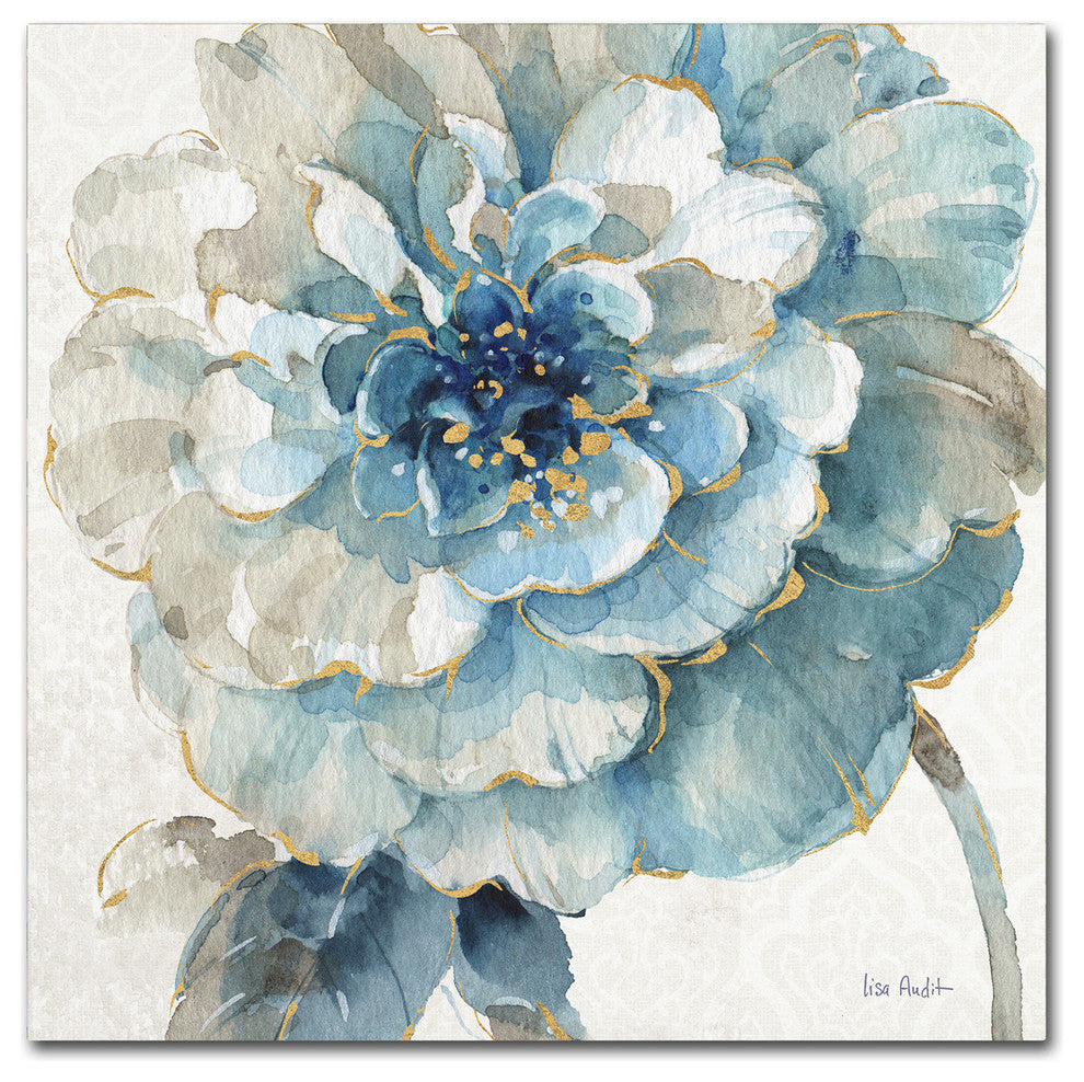 Lisa Audit 'Indigold VII' Canvas Art, 14"x14"