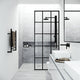 VIGO Mosaic Framed Fixed, Matte Black, Shower Screen, 34" W X 74" H, Clear Glass