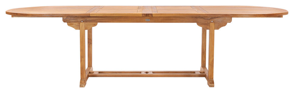 Teak Wood Orleans Oval Double Extension Outdoor Patio Dining Table
