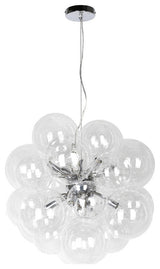 Comet 6 Light Pendant Polished Chrome Finish Clear Glass