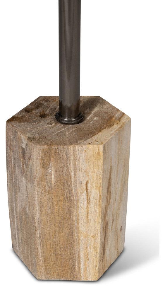 Relique Dinah Drink Table, Nickel Frame, Natural Light Top