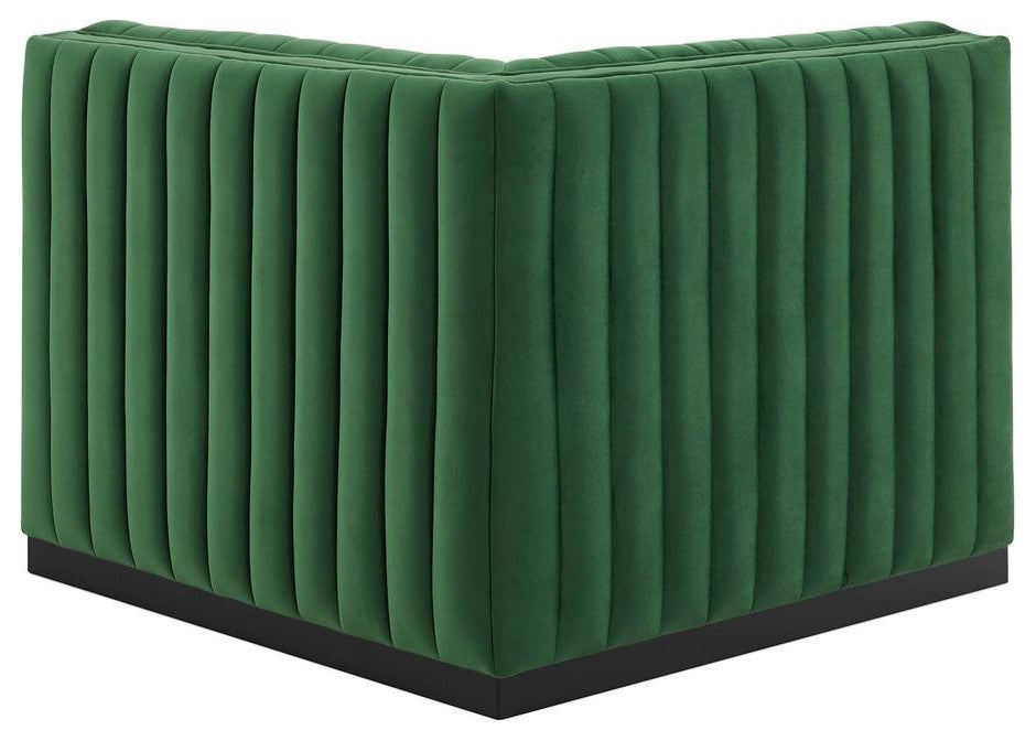 Conjure Channel Tufted Performance Velvet Right Corner Chair